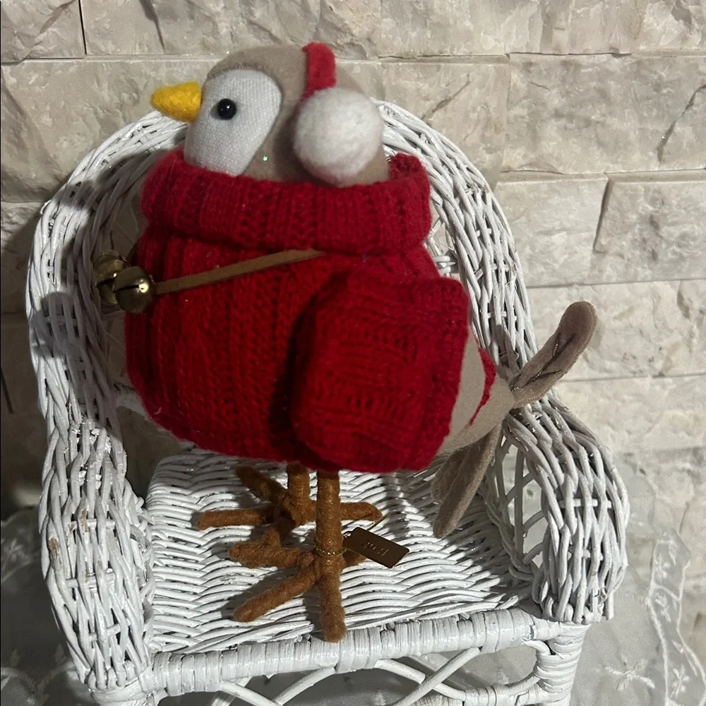 GLEE Target Festive Red and White Owl Plush with Gold Bells